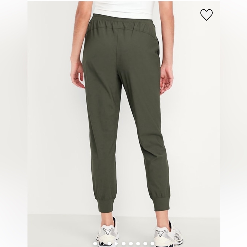 Old Navy NWOT❗️High Waisted Sleek Tech Dark Green Joggers - Picture 8 of 11